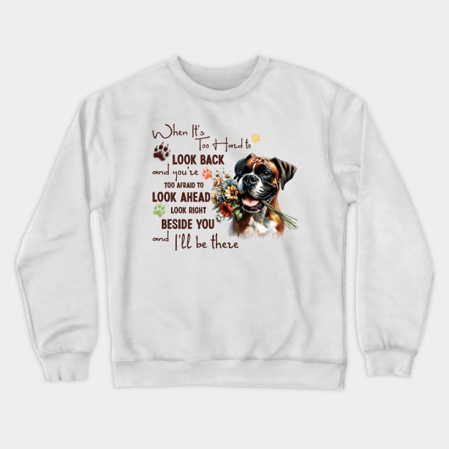 Boxer When It's Too Hard to Look Back Crewneck Sweatshirt by Zaaa Amut Amut Indonesia Zaaaa